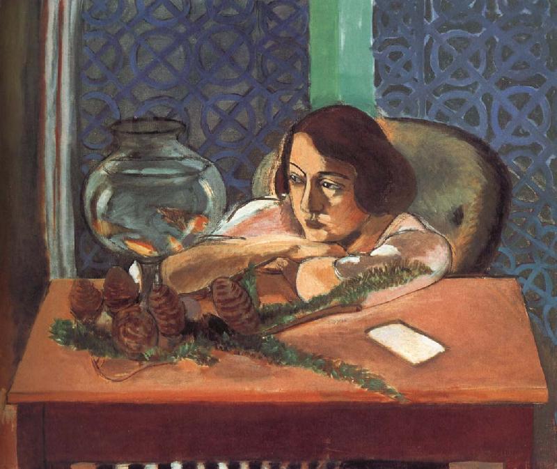 Henri Matisse Fish tank after a woman